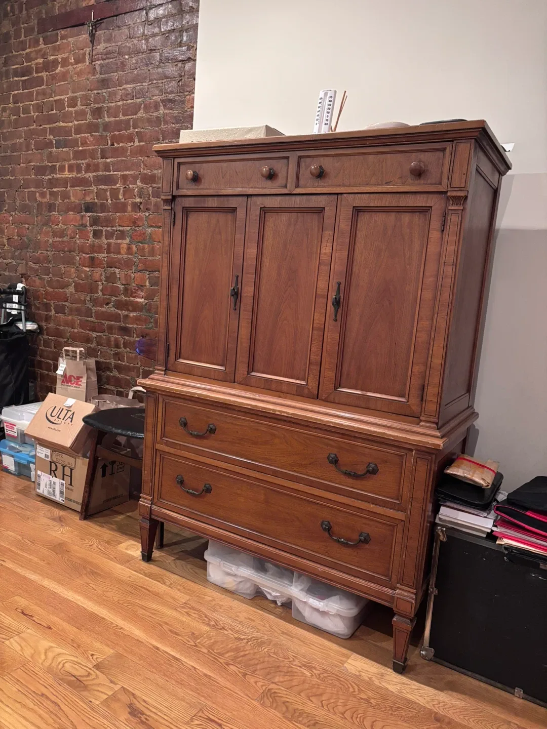 Beautiful Vintage Wooden Armoire