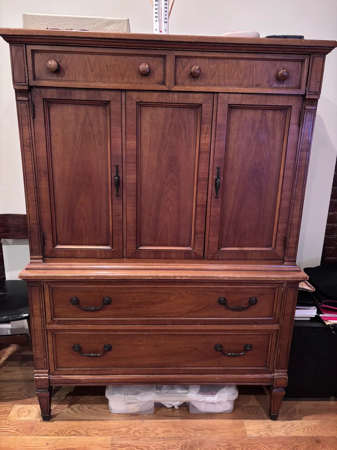 Beautiful Vintage Wooden Armoire image indicator(2)