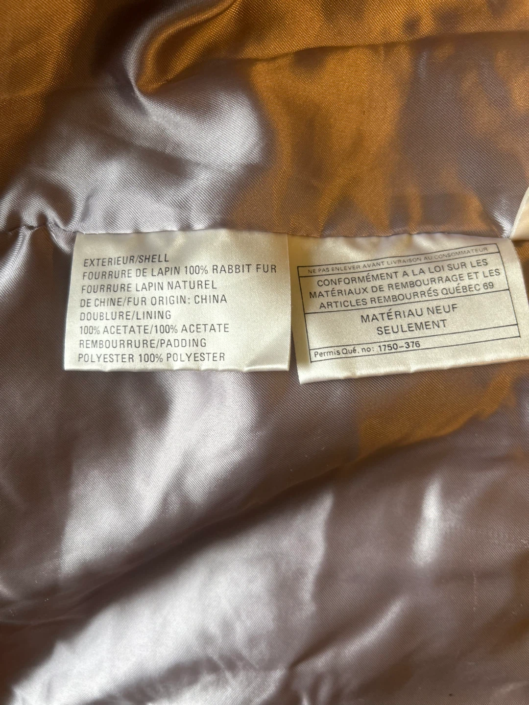 Gaytogs Rabbit Fur Coat - Size 10 - photo 5