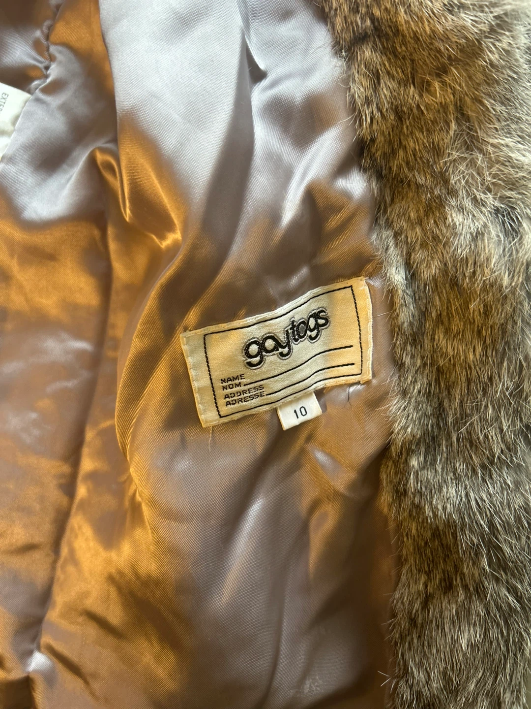 Gaytogs Rabbit Fur Coat - Size 10 - photo 4