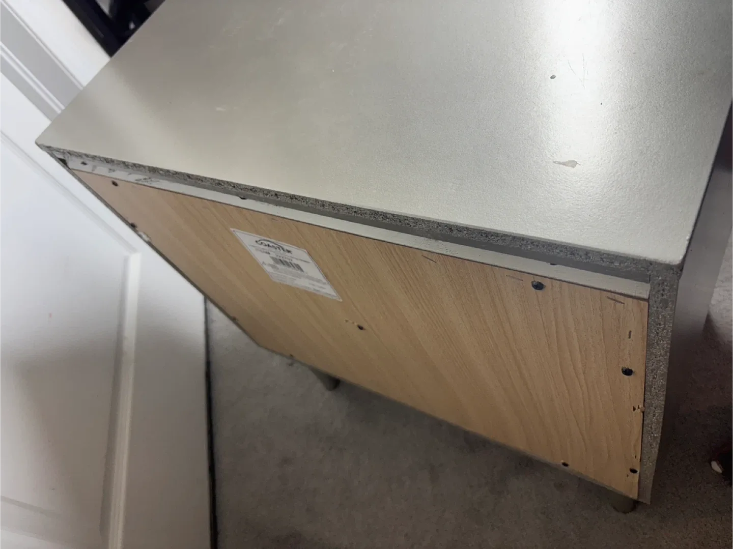 Silver 2-Drawer Nightstand- AS IS image indicator(6)