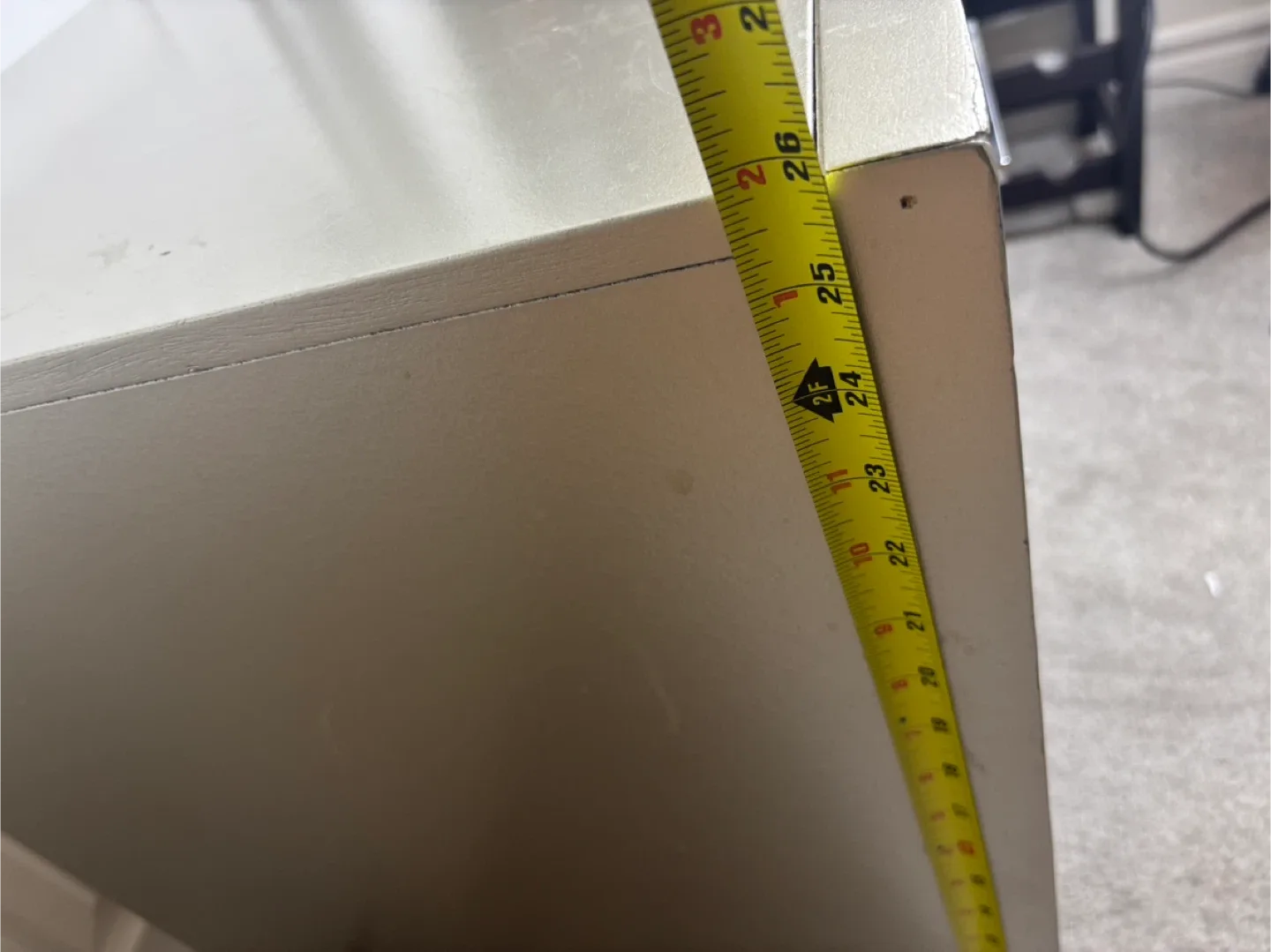 Silver 2-Drawer Nightstand- AS IS image indicator(8)