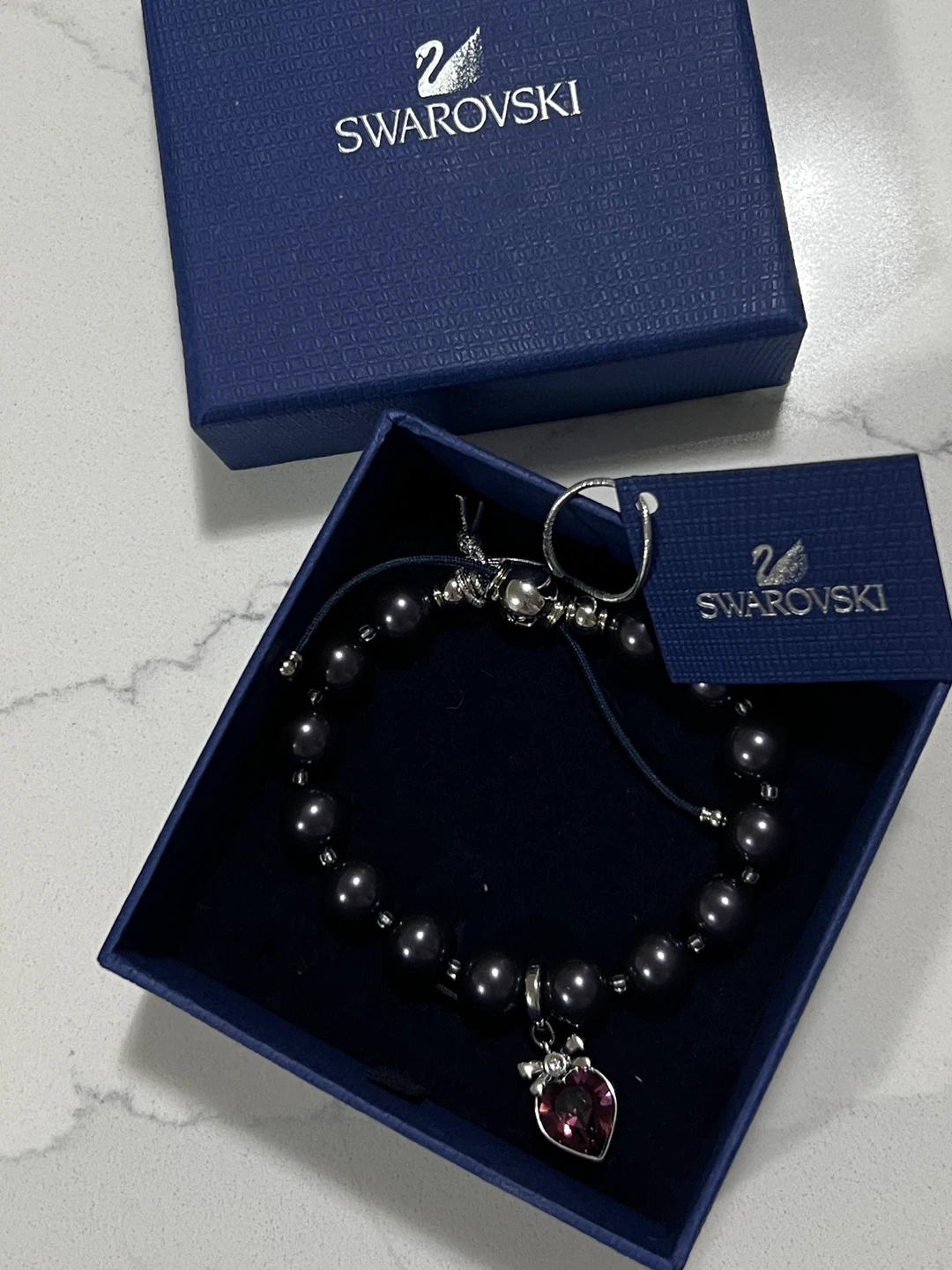 Swarovski - Violet Pearl Bracelet with Purple Heart