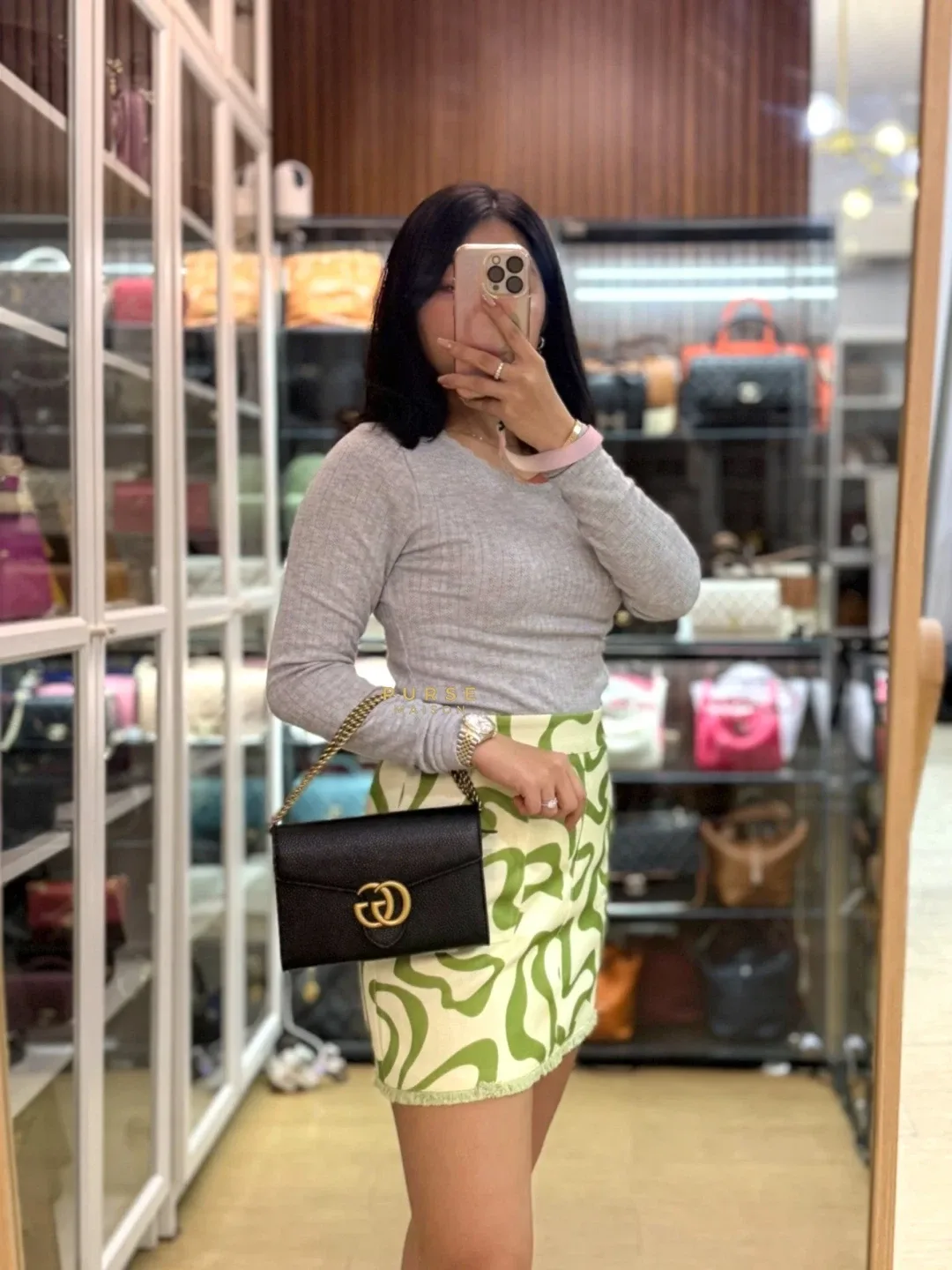 Gucci Marmont Mini Shoulder Bag - Black image indicator(4)