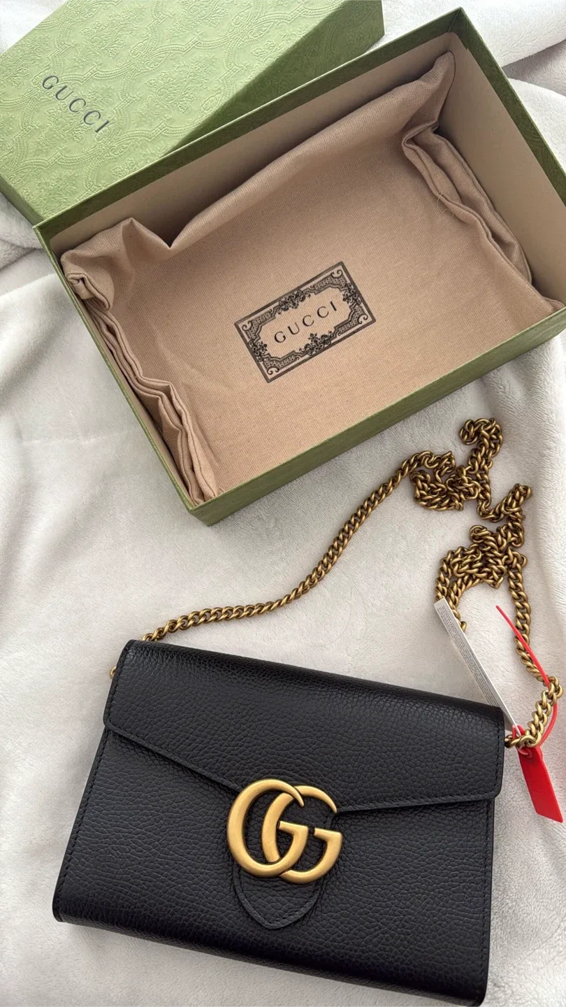 Gucci Marmont Mini Shoulder Bag - Black
