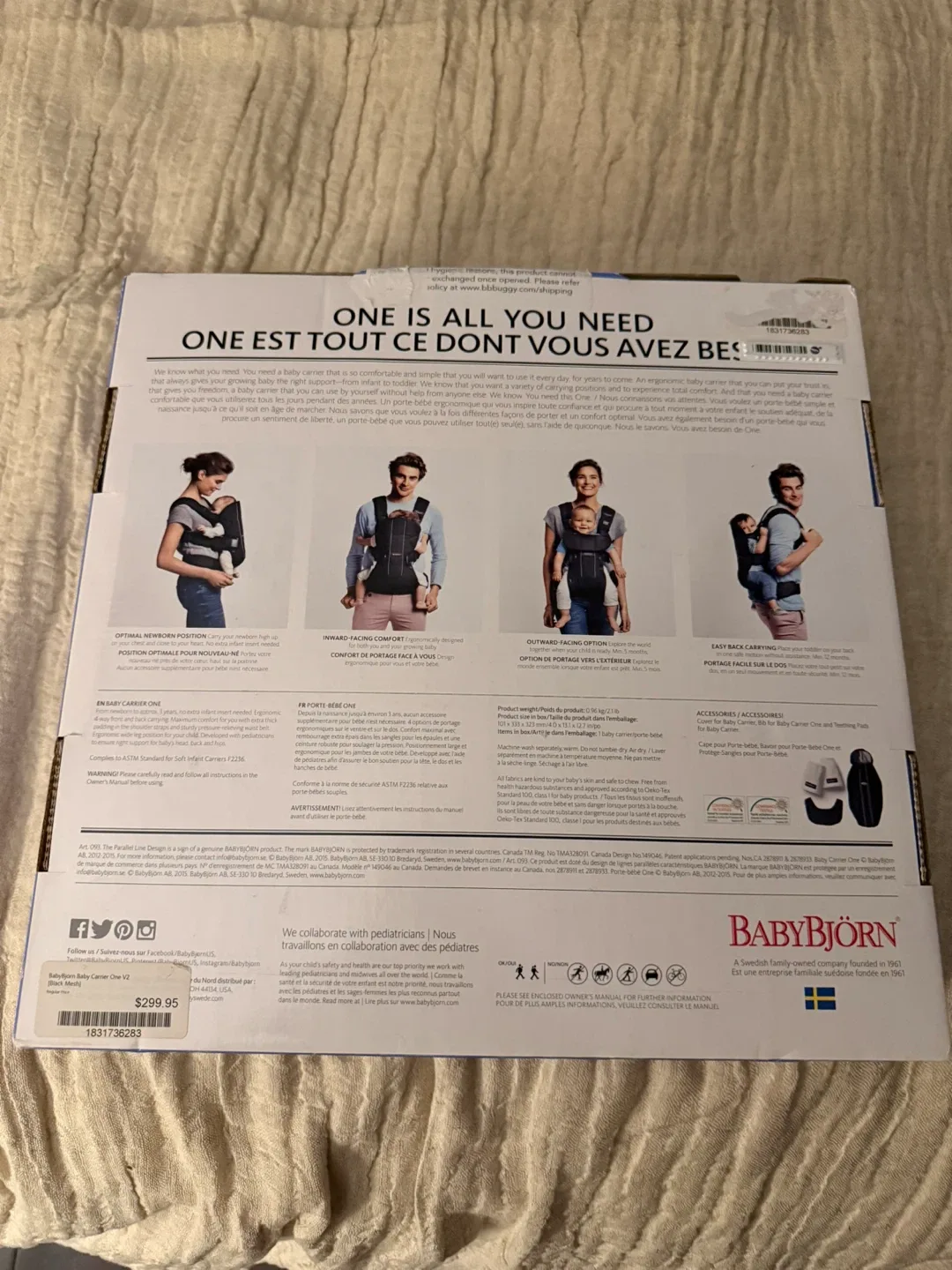 BabyBjörn Baby Carrier One - Black Mesh image indicator(2)