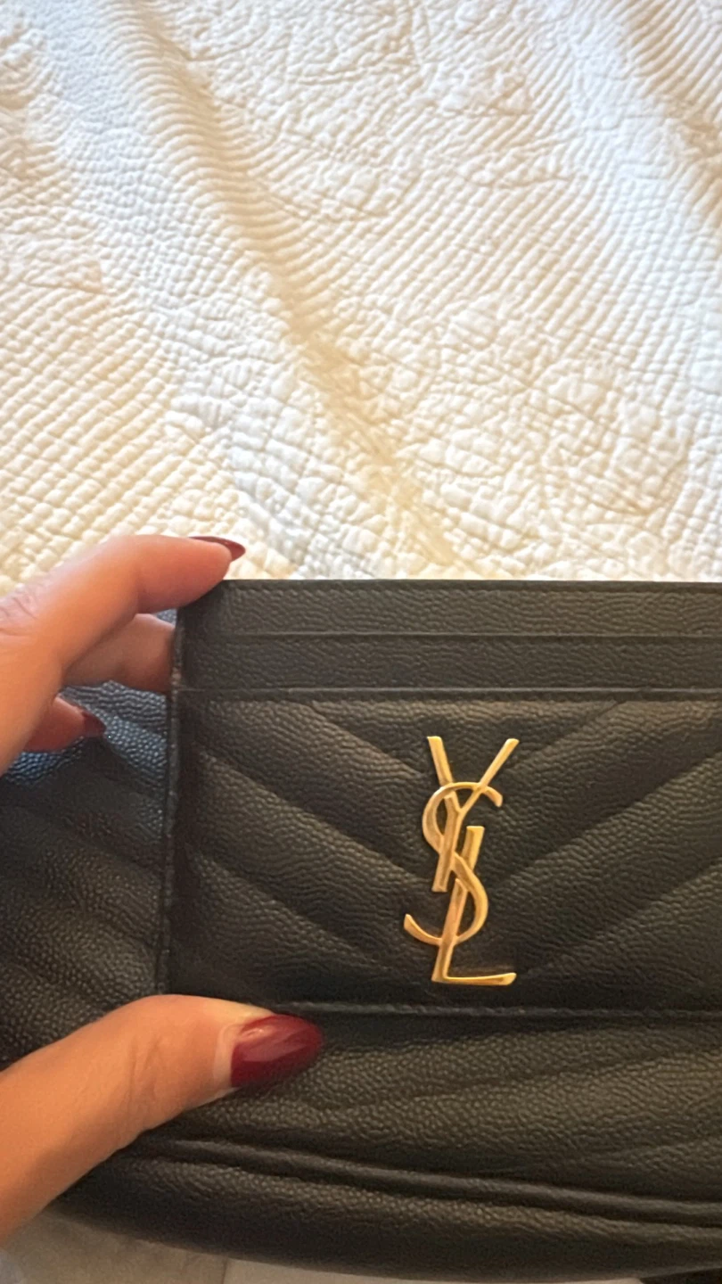 Saint Laurent Black Leather Card Holder - photo 2