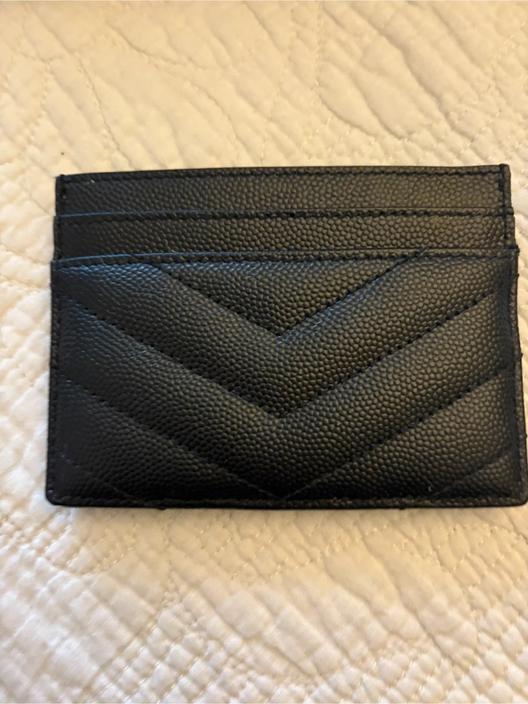 Saint Laurent Black Leather Card Holder - photo 4