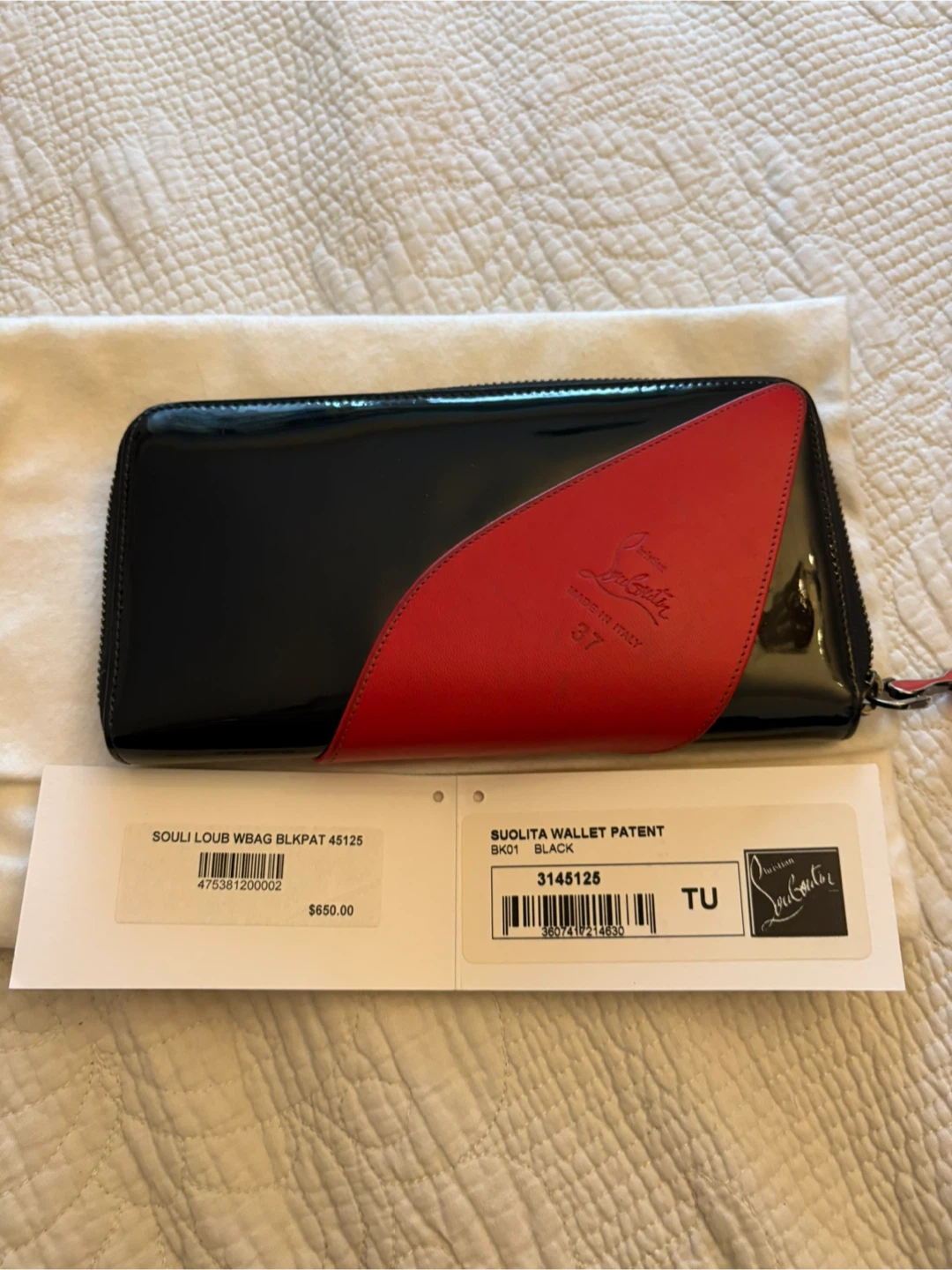 Christian Louboutin Souli Loub Wallet - Black/Red - photo 4