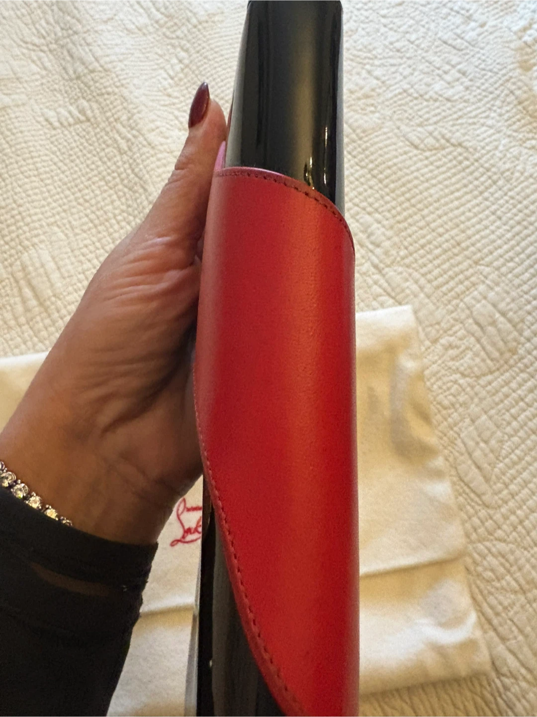 Christian Louboutin Souli Loub Wallet - Black/Red - photo 5