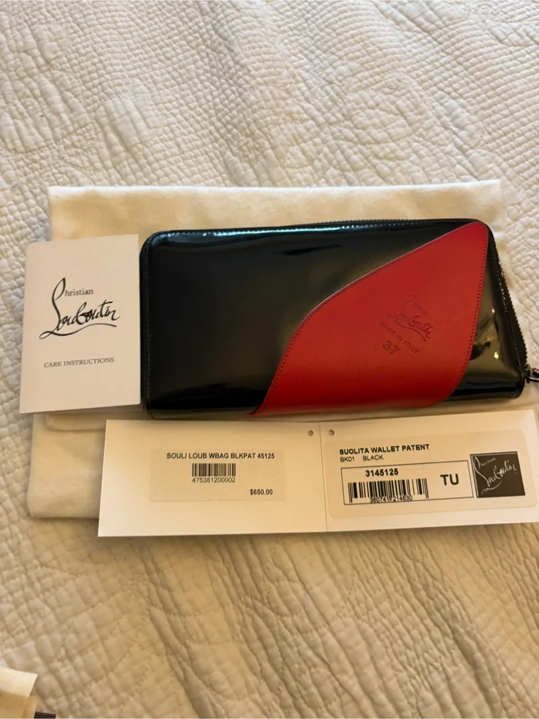 Christian Louboutin Souli Loub Wallet - Black/Red
