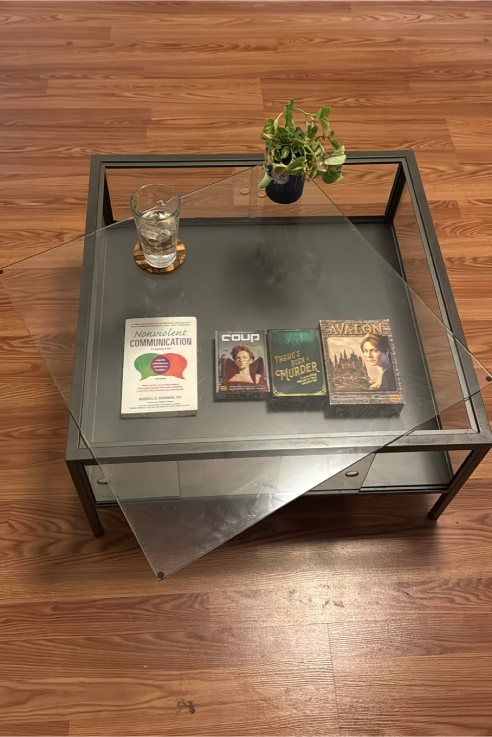 Glass Table with Storage Inside! - photo 2