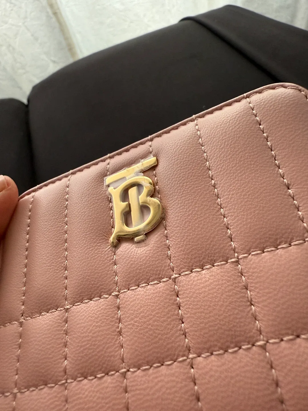 Burberry Pink Quilted Leather Wallet image indicator(4)