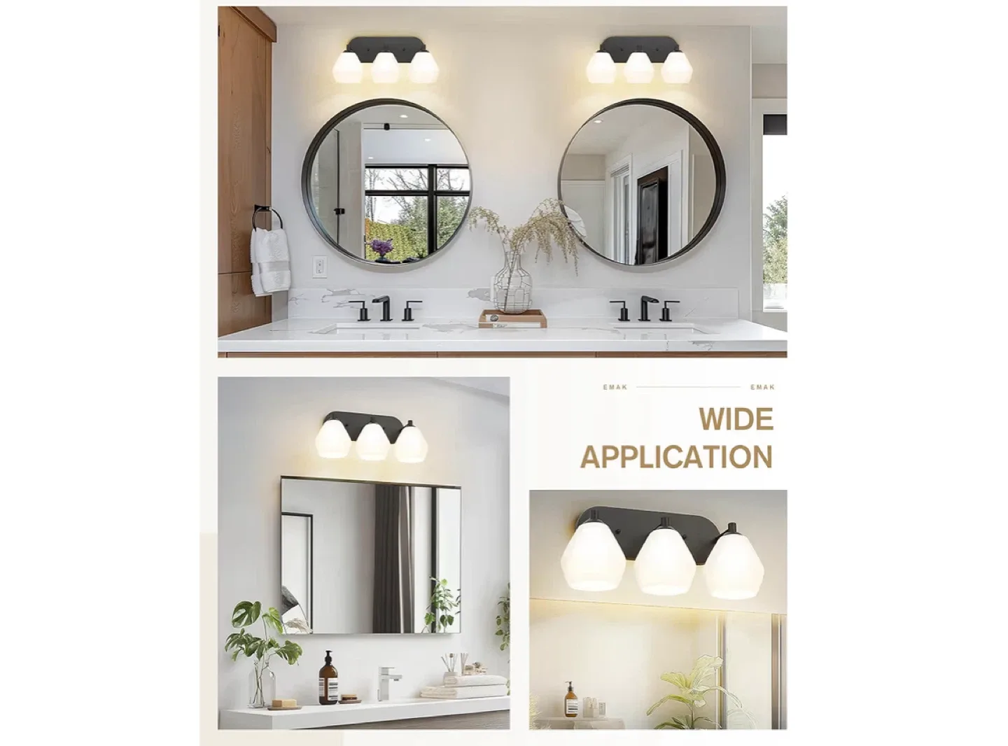 EMAK Lighting VL129-3 Bathroom Vanity Light - New in Box! image indicator(2)