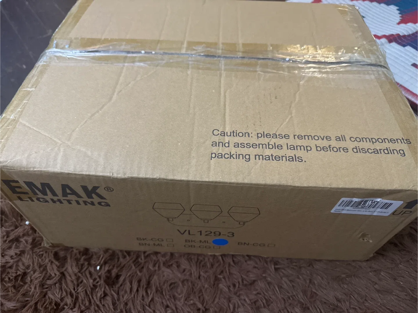 EMAK Lighting VL129-3 Bathroom Vanity Light - New in Box! image indicator(4)