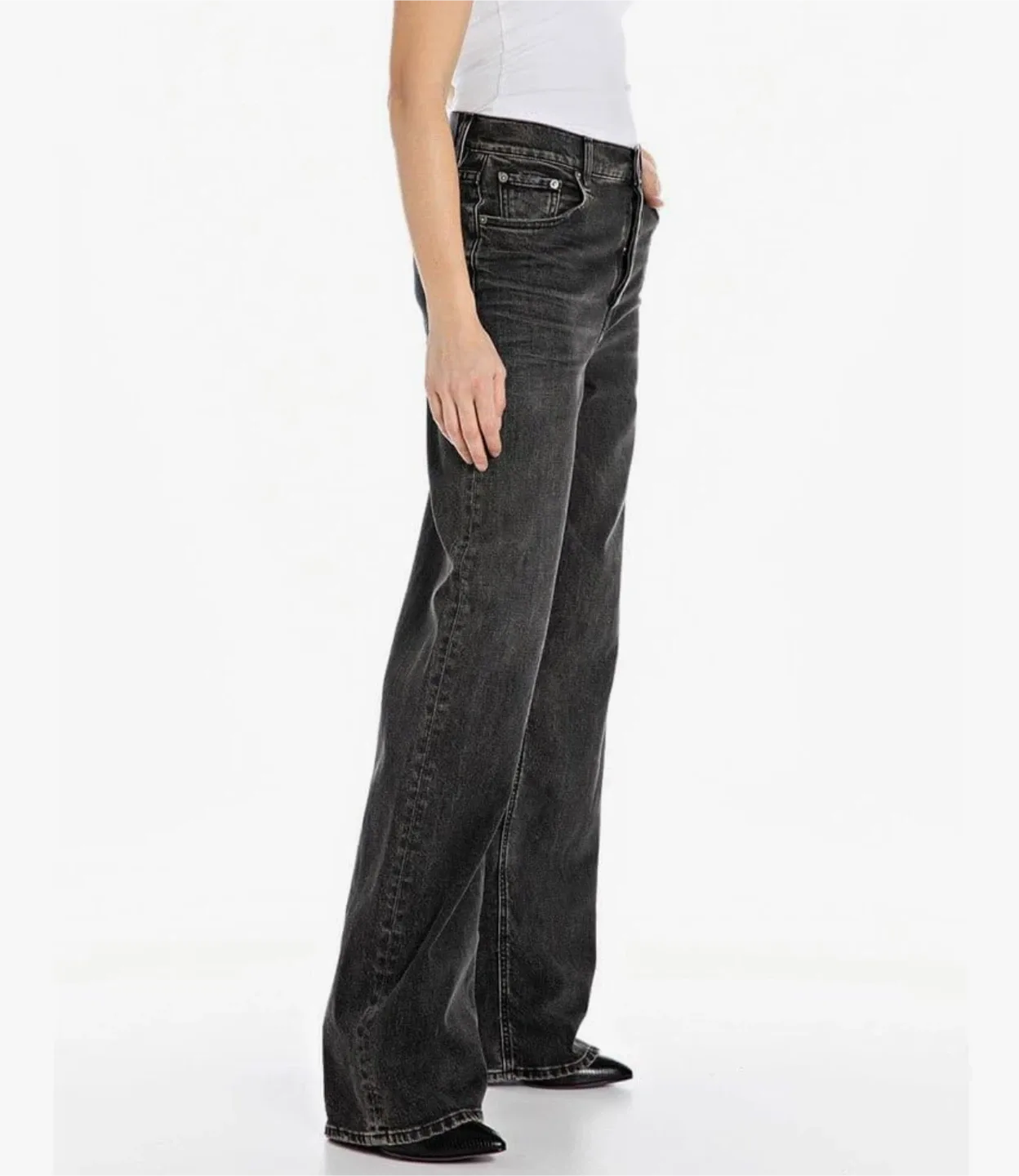 *BRAND NEW* REPLAY JEANS Cary Wide Leg — 24” / 32” image indicator(4)
