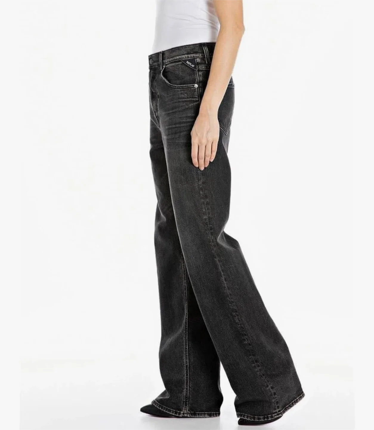 *BRAND NEW* REPLAY JEANS Cary Wide Leg — 24” / 32” image indicator(5)