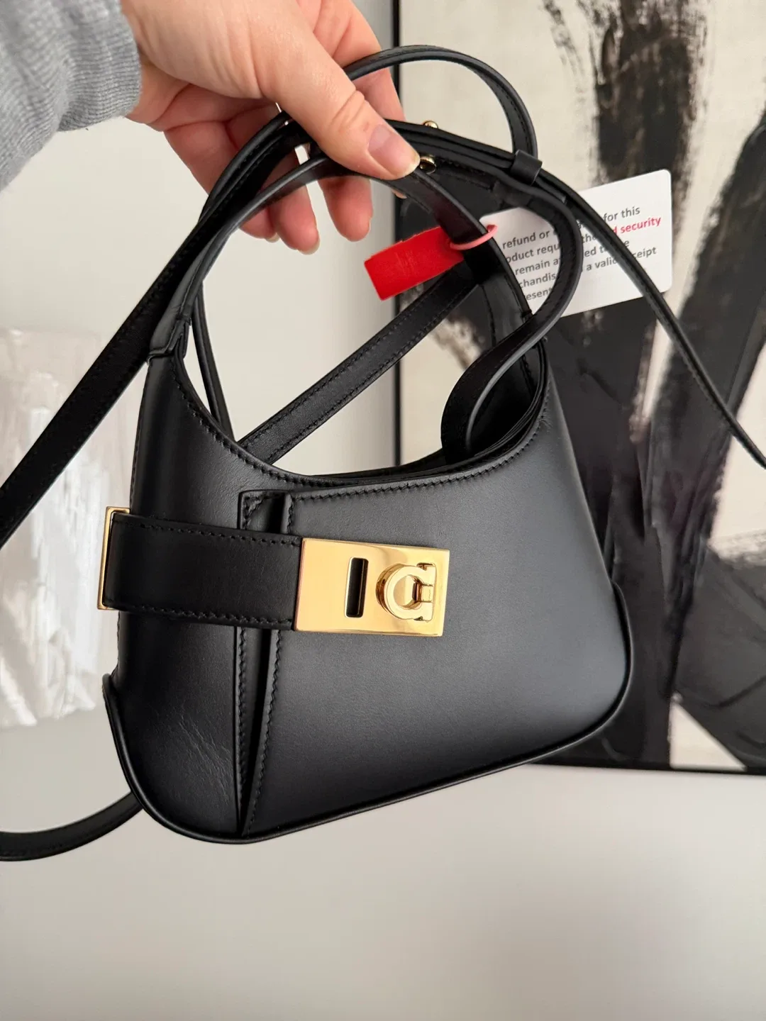 Salvatore Ferragamo Gancini Mini Bag Black
