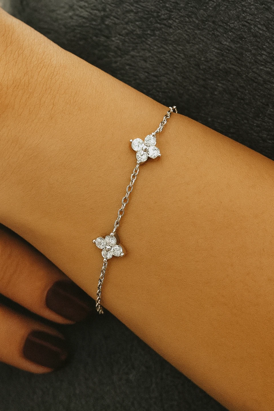 Silver Flower Bracelet