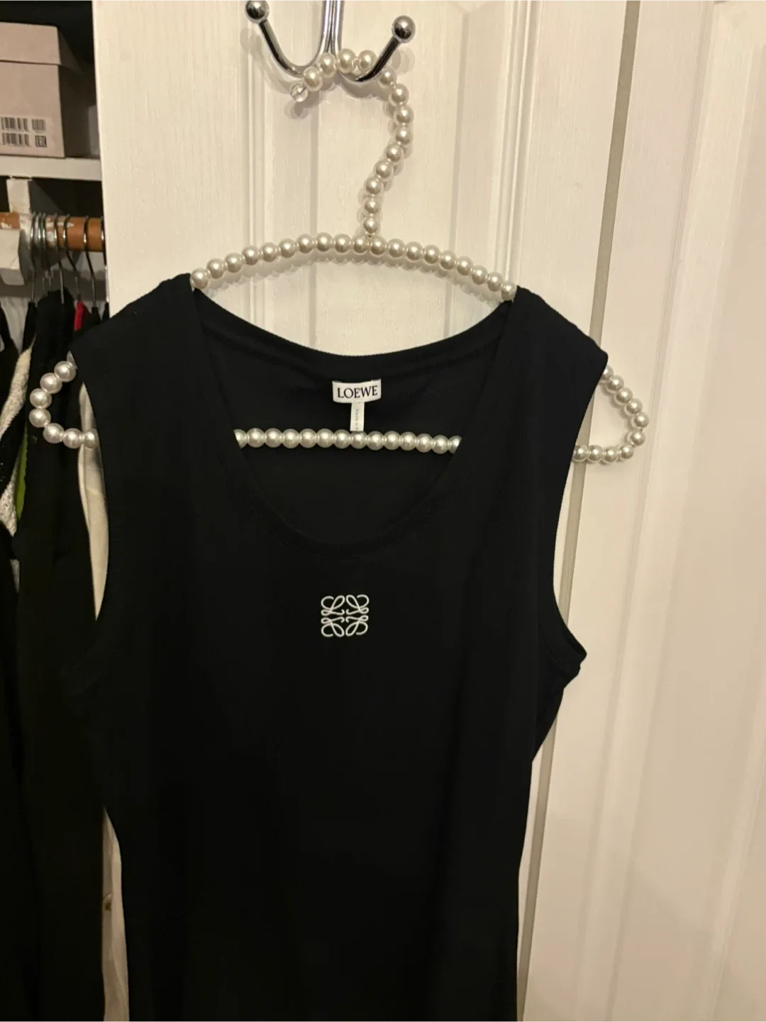 Loewe Anagram Black Sleeveless Top - Size XL