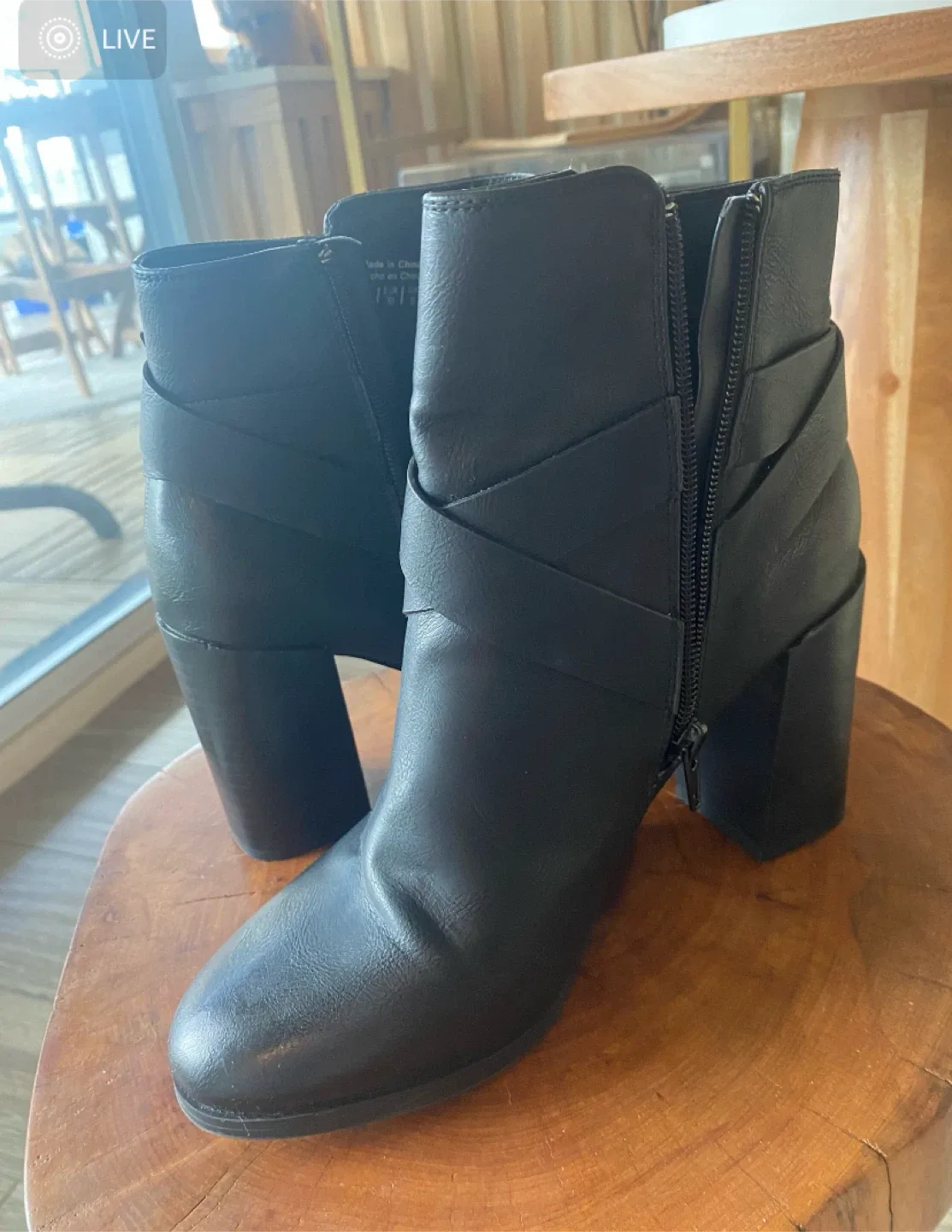 Forever 21 Black Ankle Boots - Size 7.5 image indicator(2)