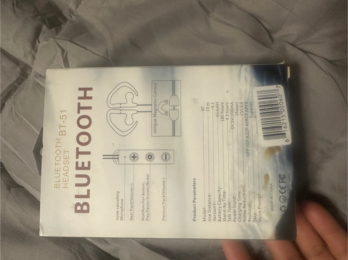 Bluetooth BT-51 Sport Headset - White - photo 3