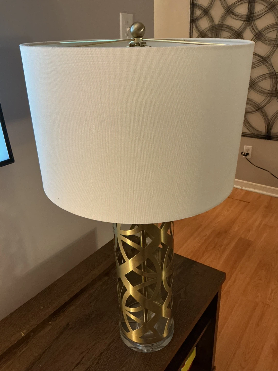 Gold & White Table Lamp - photo 2