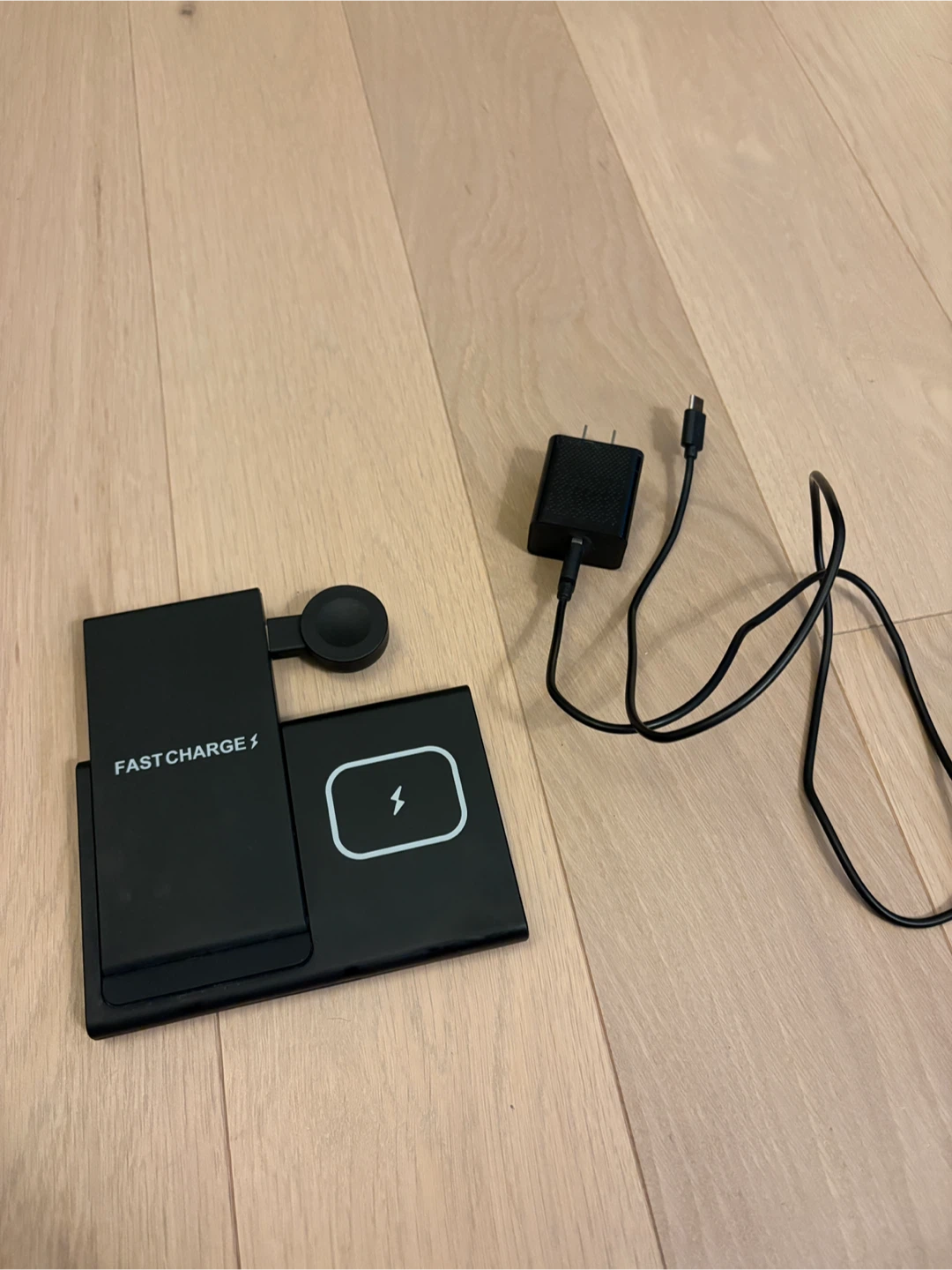 Fast Charge 3 in 1 Wireless Charger - Black