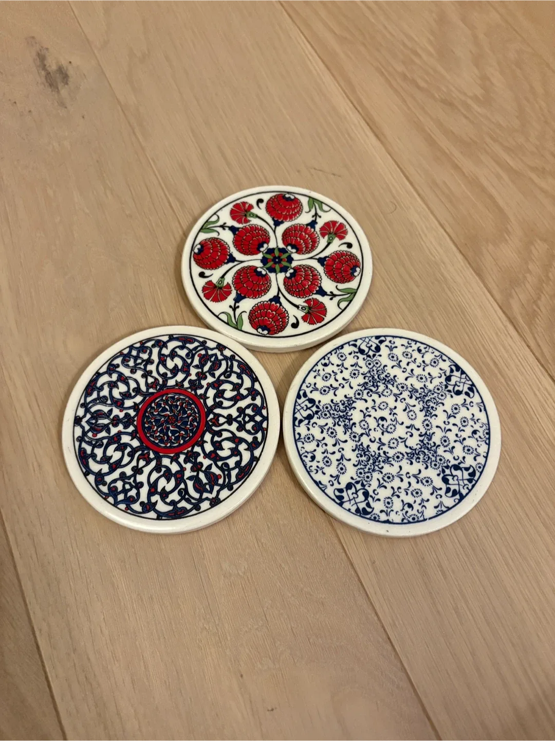 Set of 3 Decorative Portuguese  Coasters