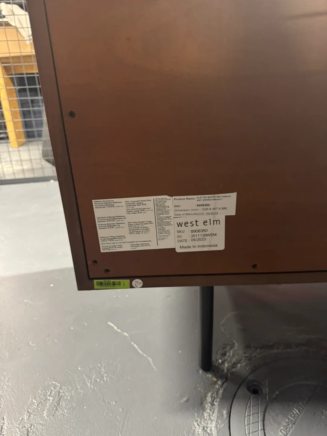 West Elm - 60’ Slatted Buffet image indicator(4)