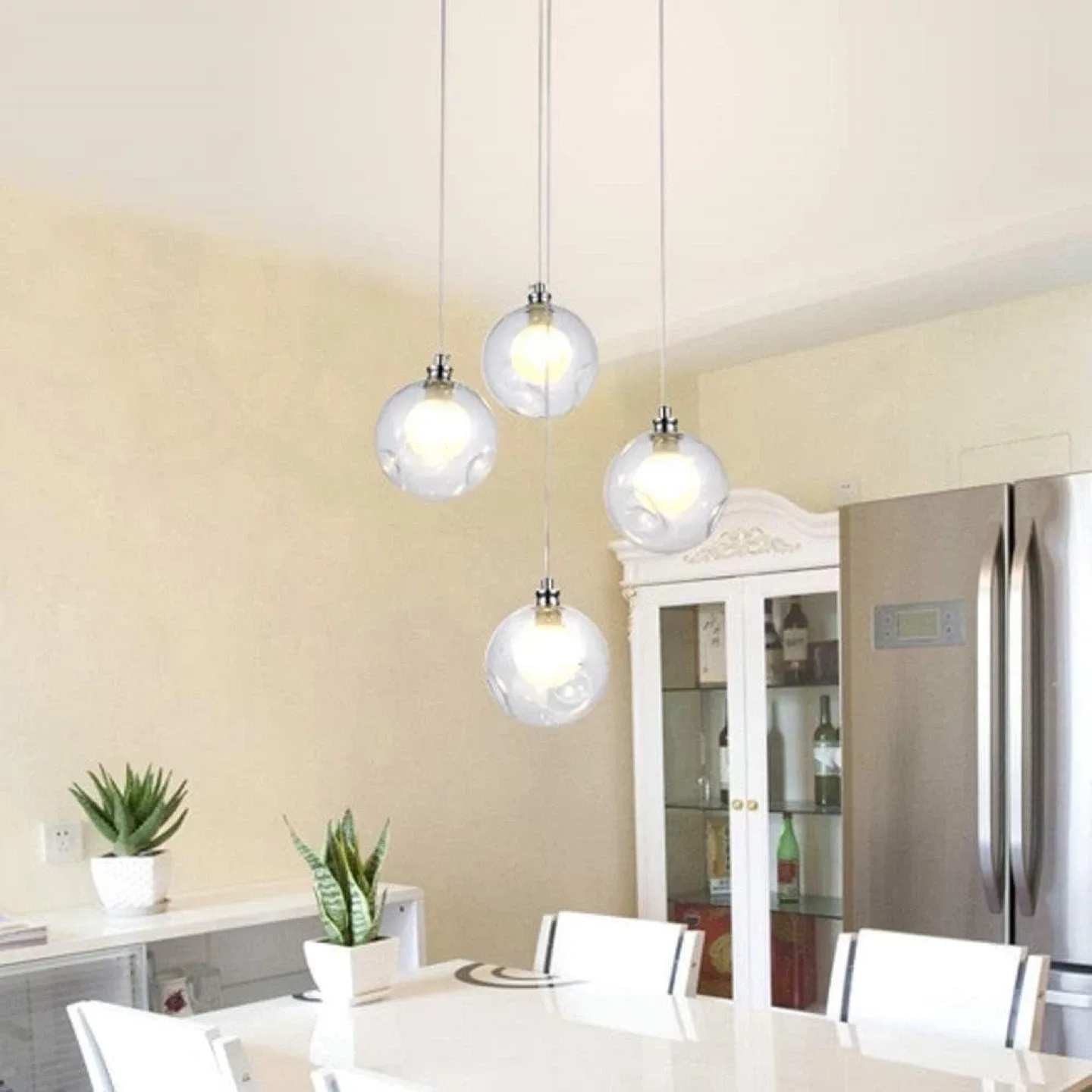 PERTID 4-Light Pendant Light - Modern Minimalist