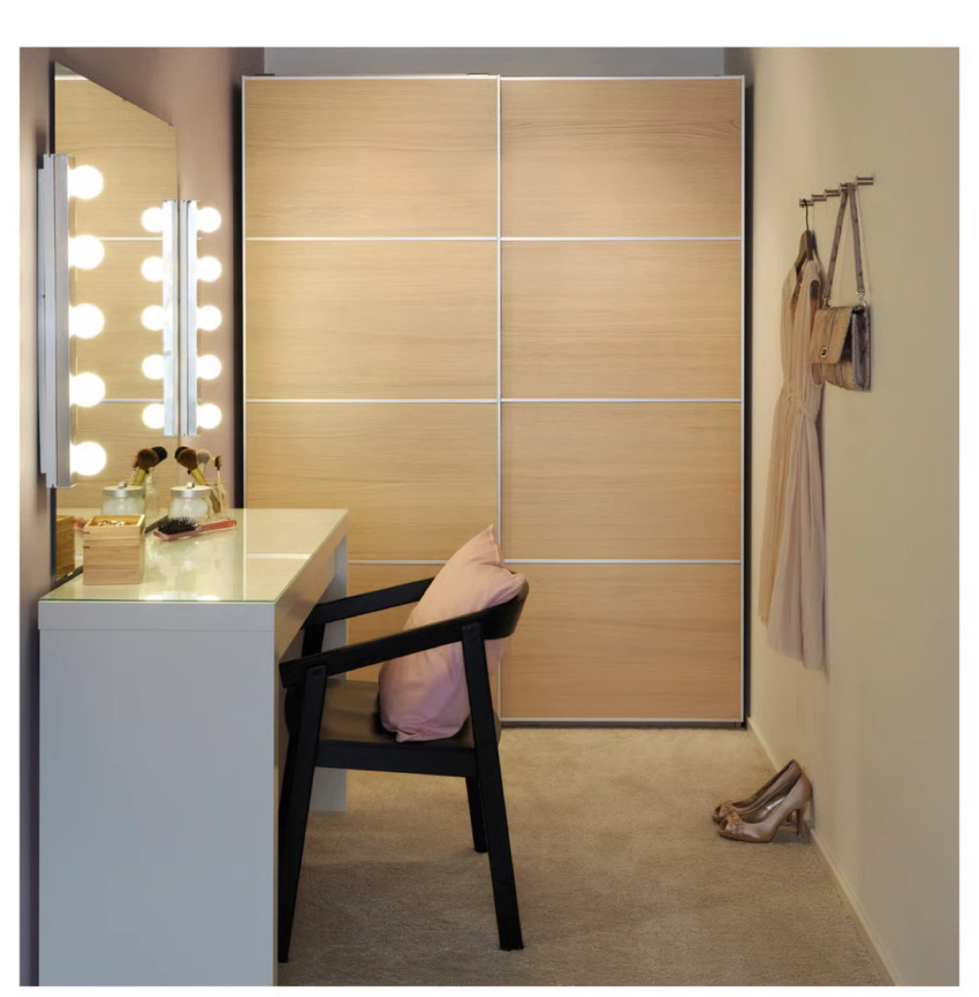 IKEA Hemnes White Vanity Table with Glass Top - photo 4