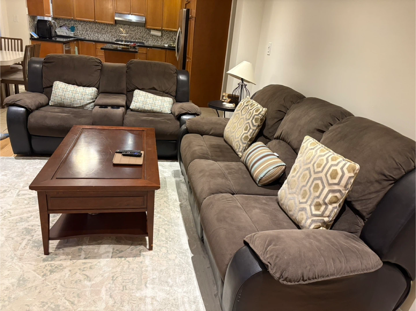 Brown Reclining Sofa and Loveseat Set - photo 3