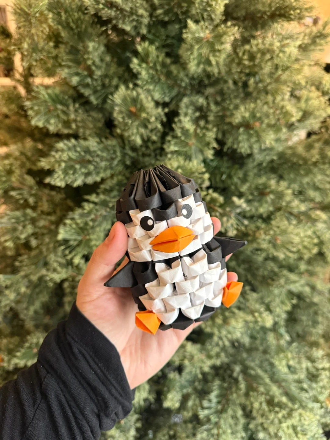 Handmade paper penguin wine bottle topper - photo 4