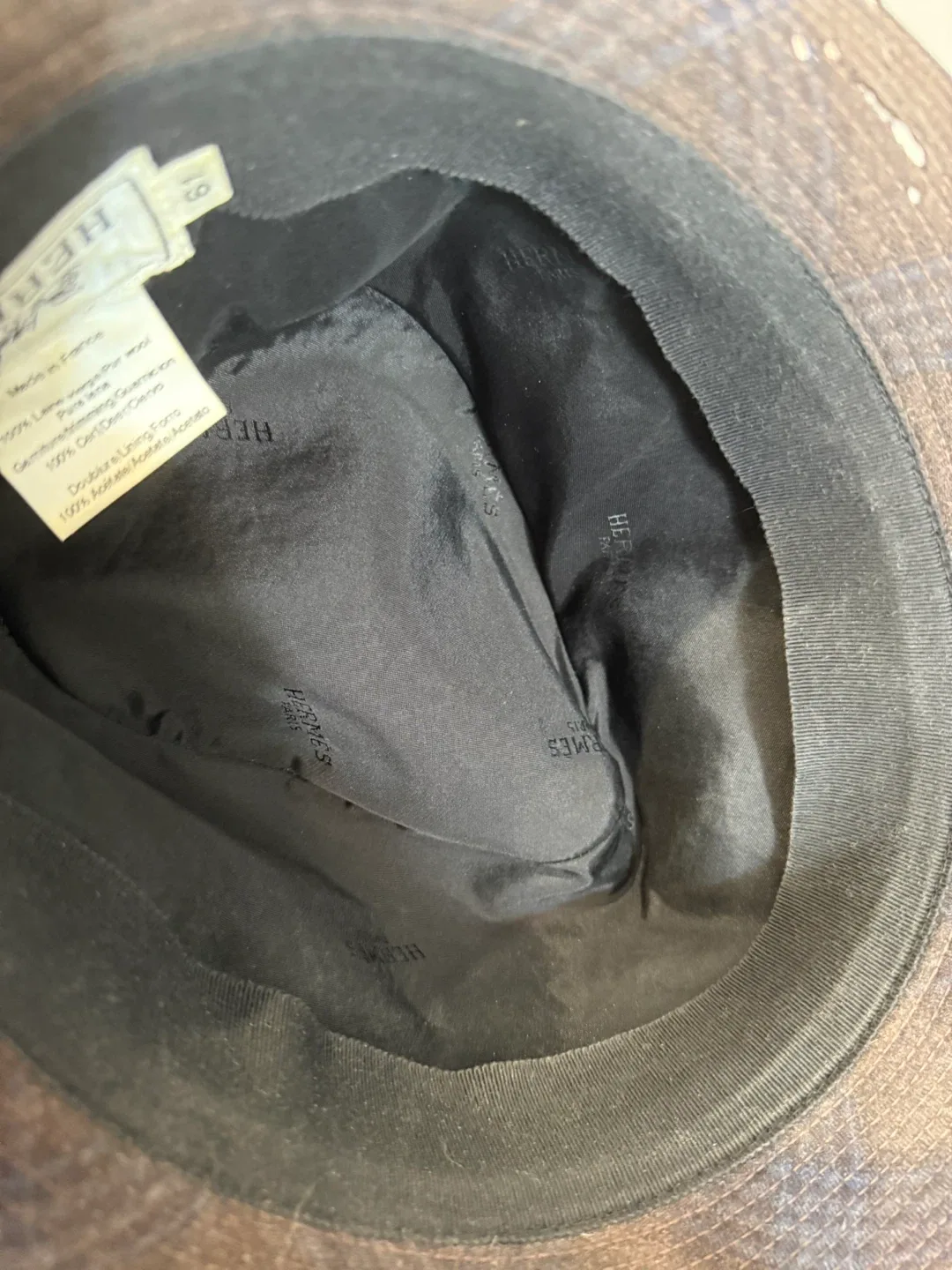 Hermès Brown Wool Hat Size 61 image indicator(4)