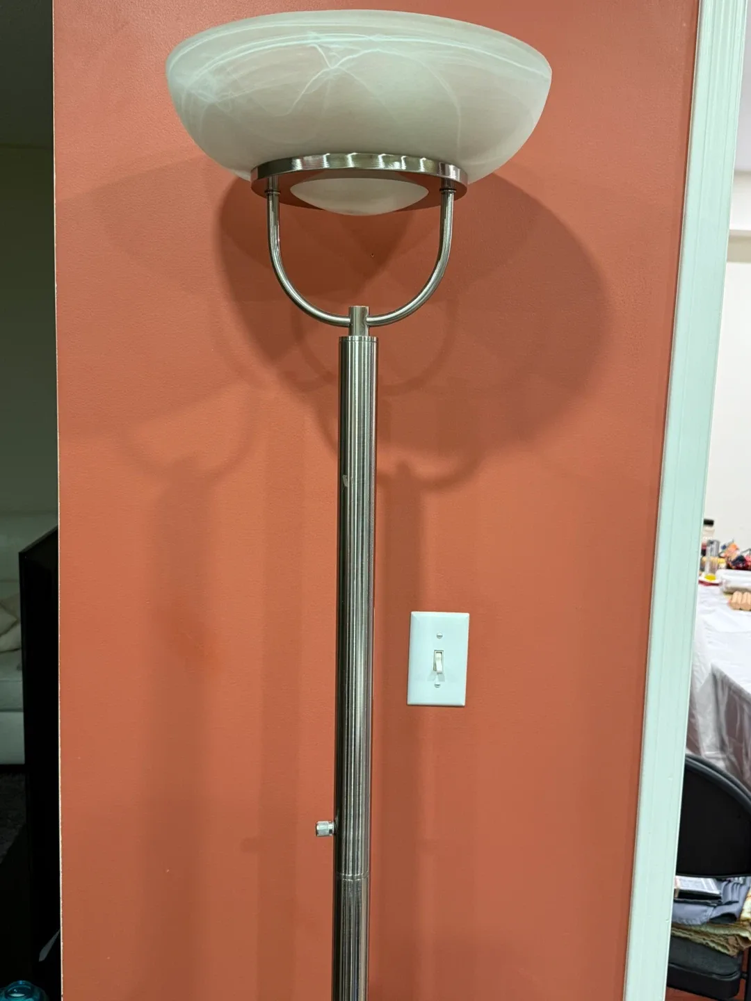 Standing Floor Lamp with Marble Glass Shade image indicator(4)