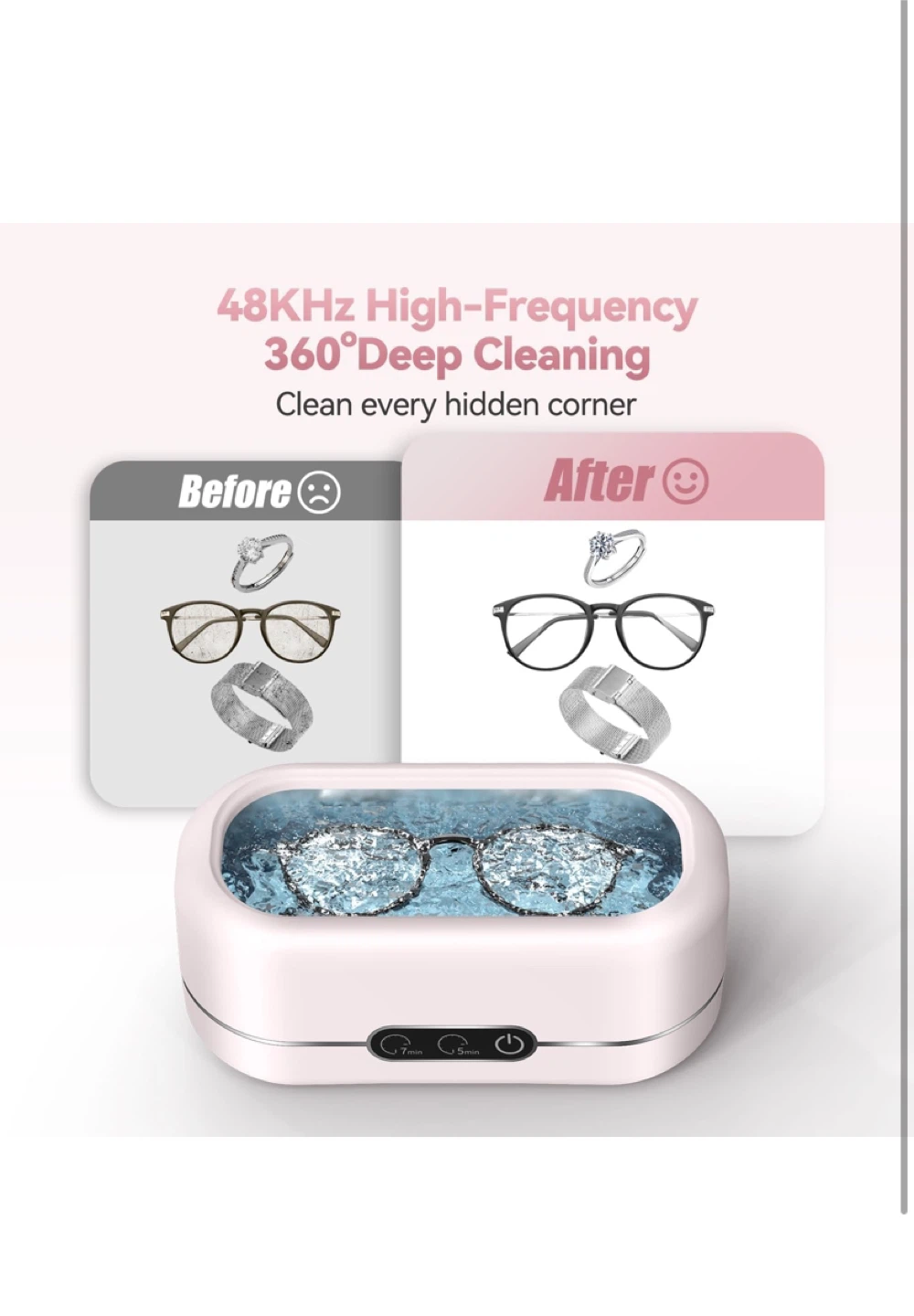 Ultrasonic Cleaner for Jewellery, Glasses, Watches - photo 2
