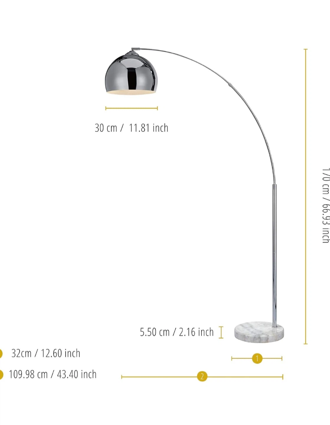 Trendy Chrome Finish Arc Floor Lamp✨ - photo 3