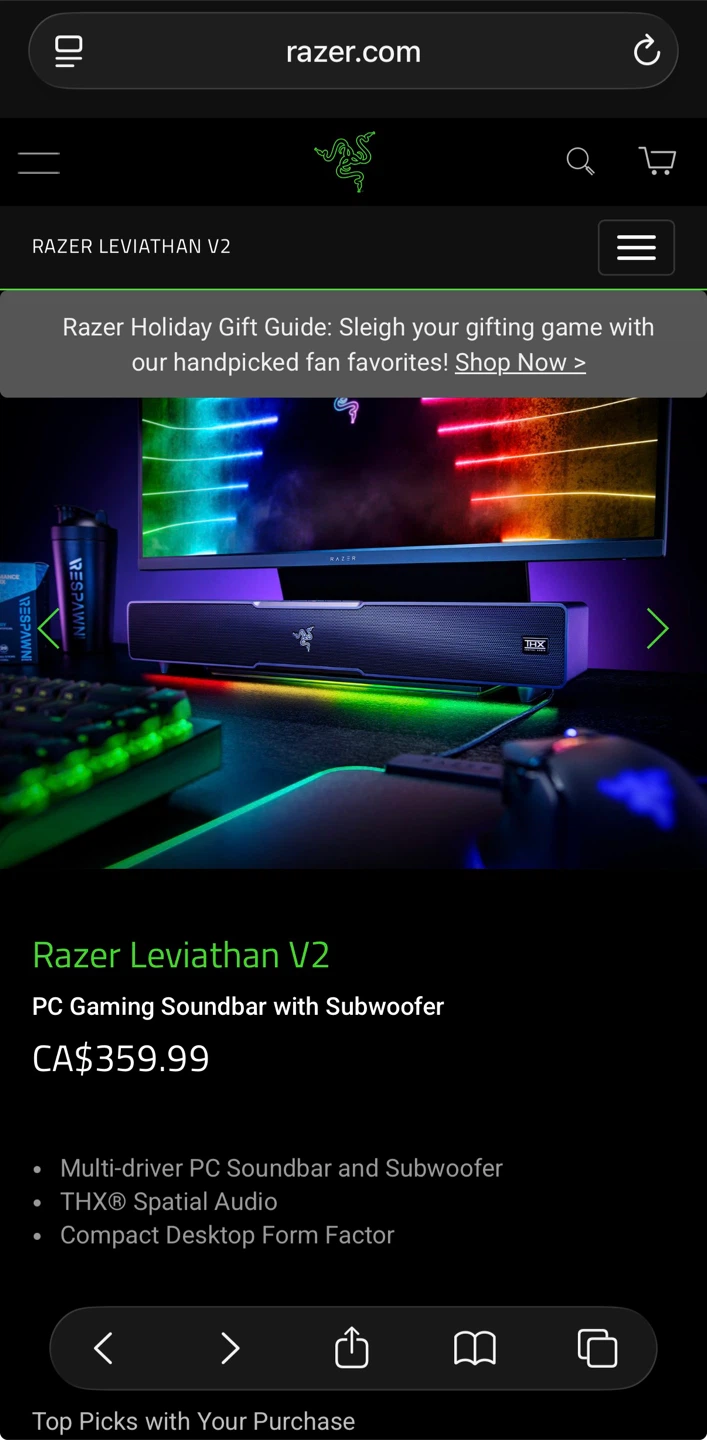 Razer Leviathan V2 Soundbar+Subwoofer - photo 3