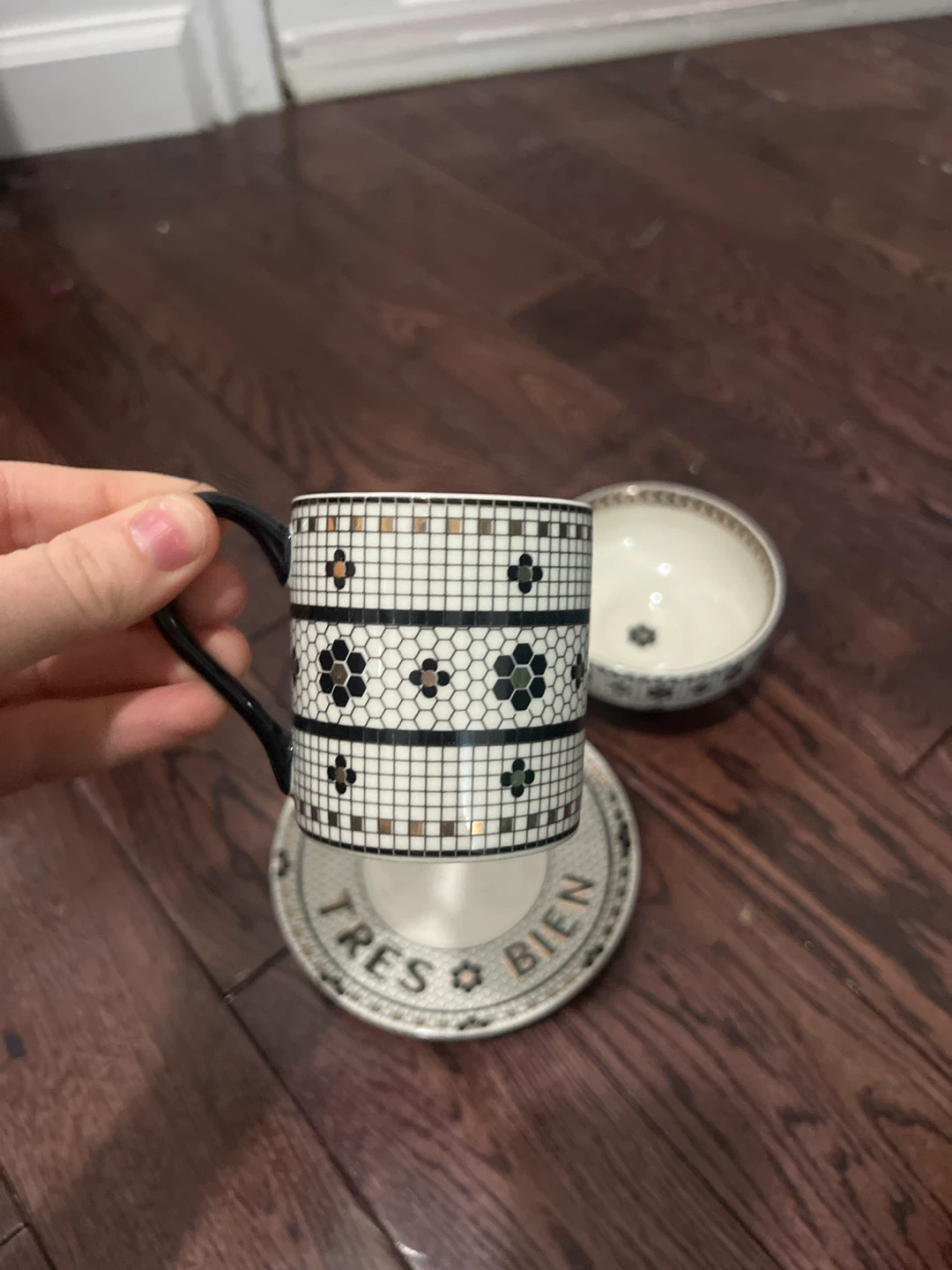 The Bistro Tile Stoneware Espresso Cup & Saucer & bowl - photo 3