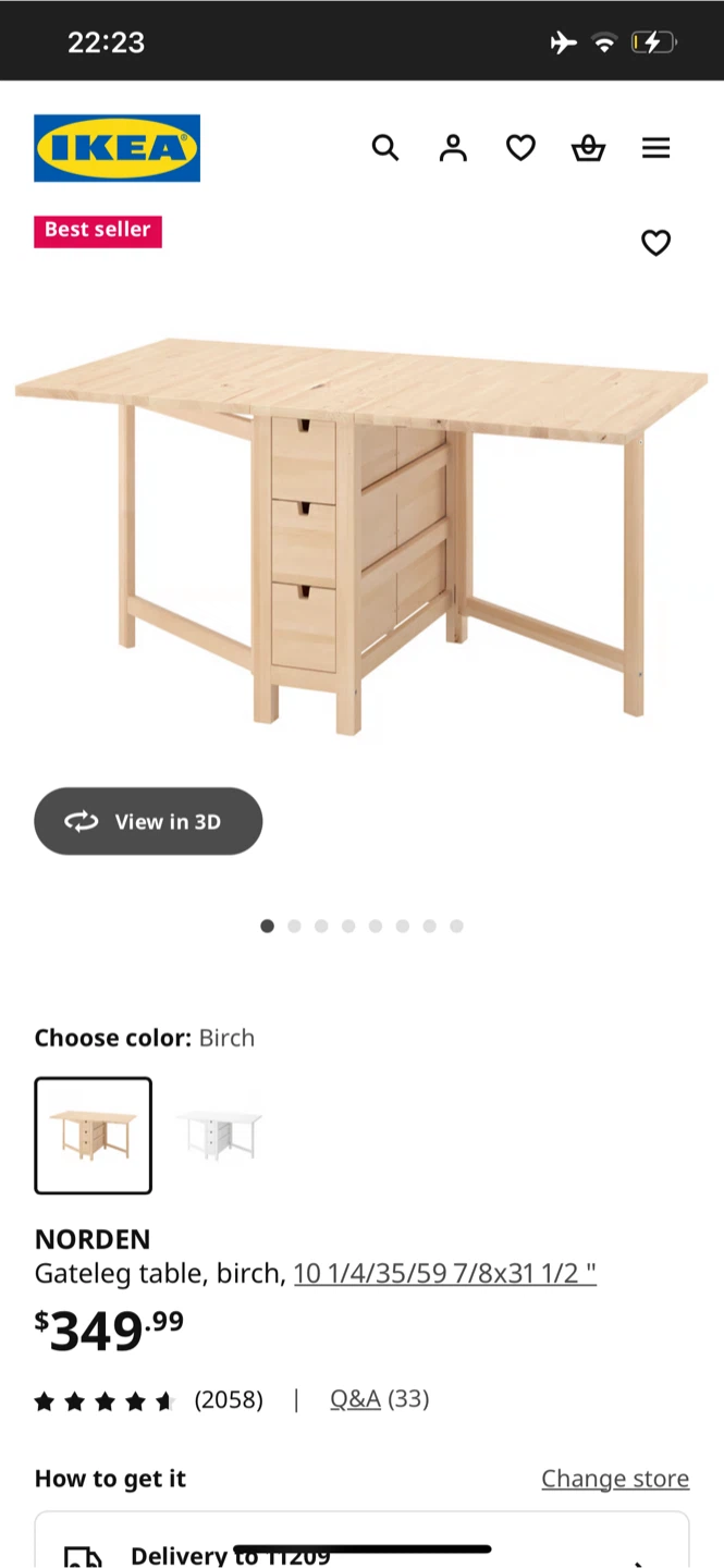 IKEA Norden Extendable Dining Table( Moving Out) - photo 5
