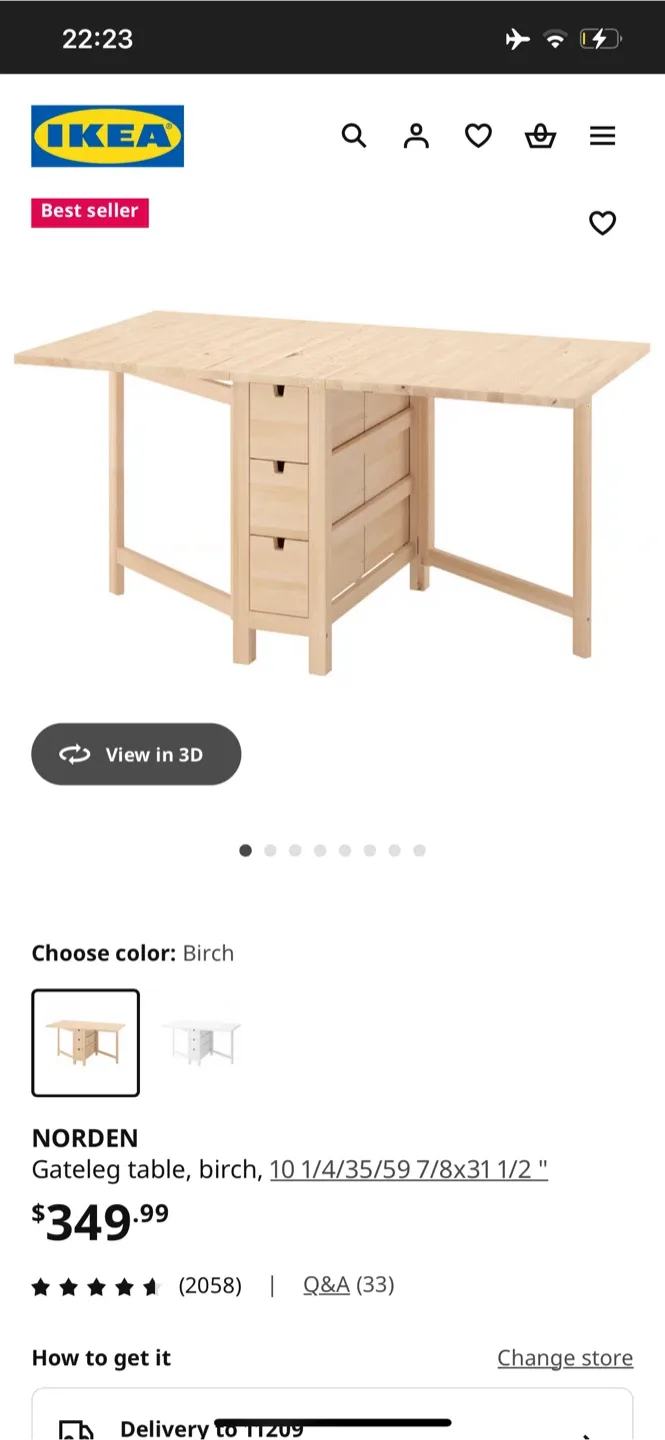 IKEA Norden Extendable Dining Table( Moving Out) image indicator(5)