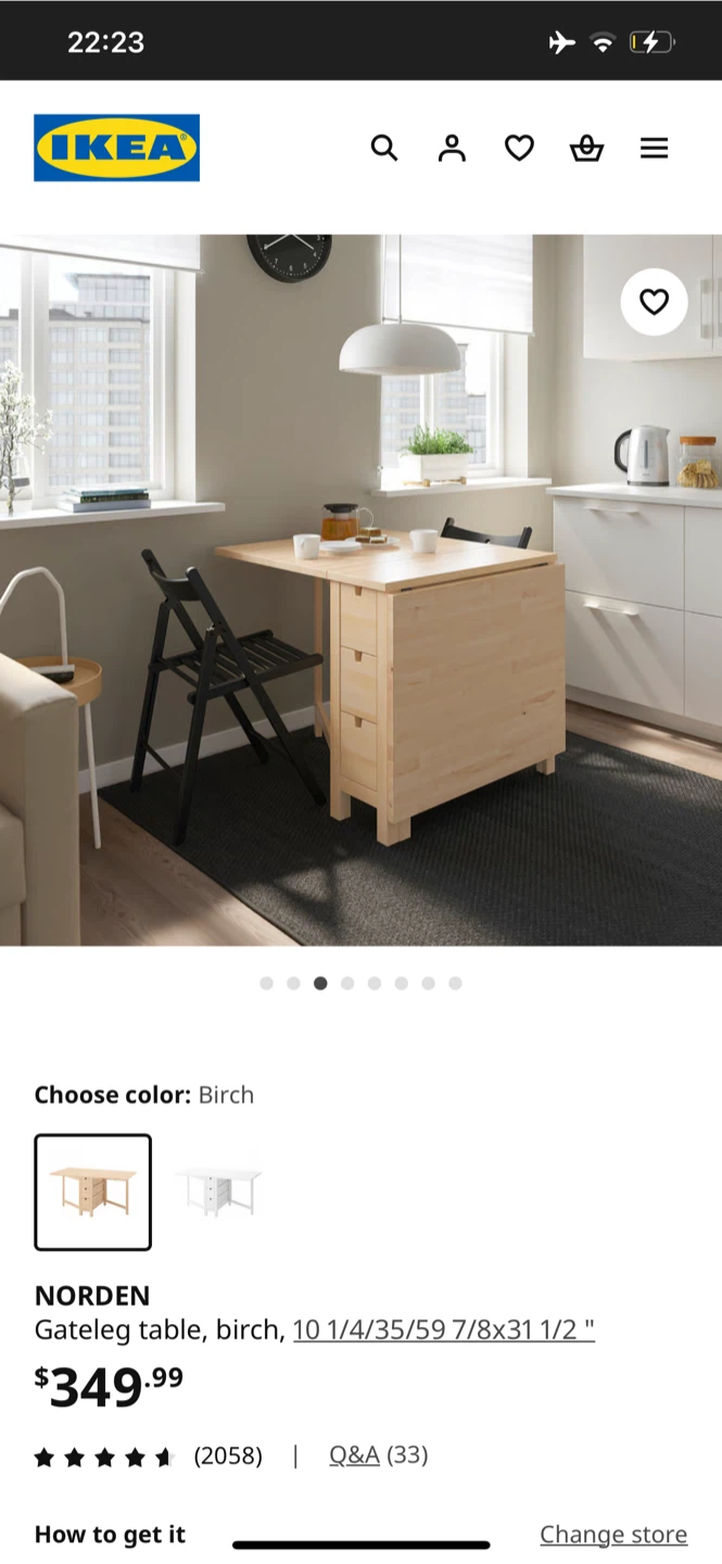 IKEA Norden Extendable Dining Table( Moving Out) - photo 4