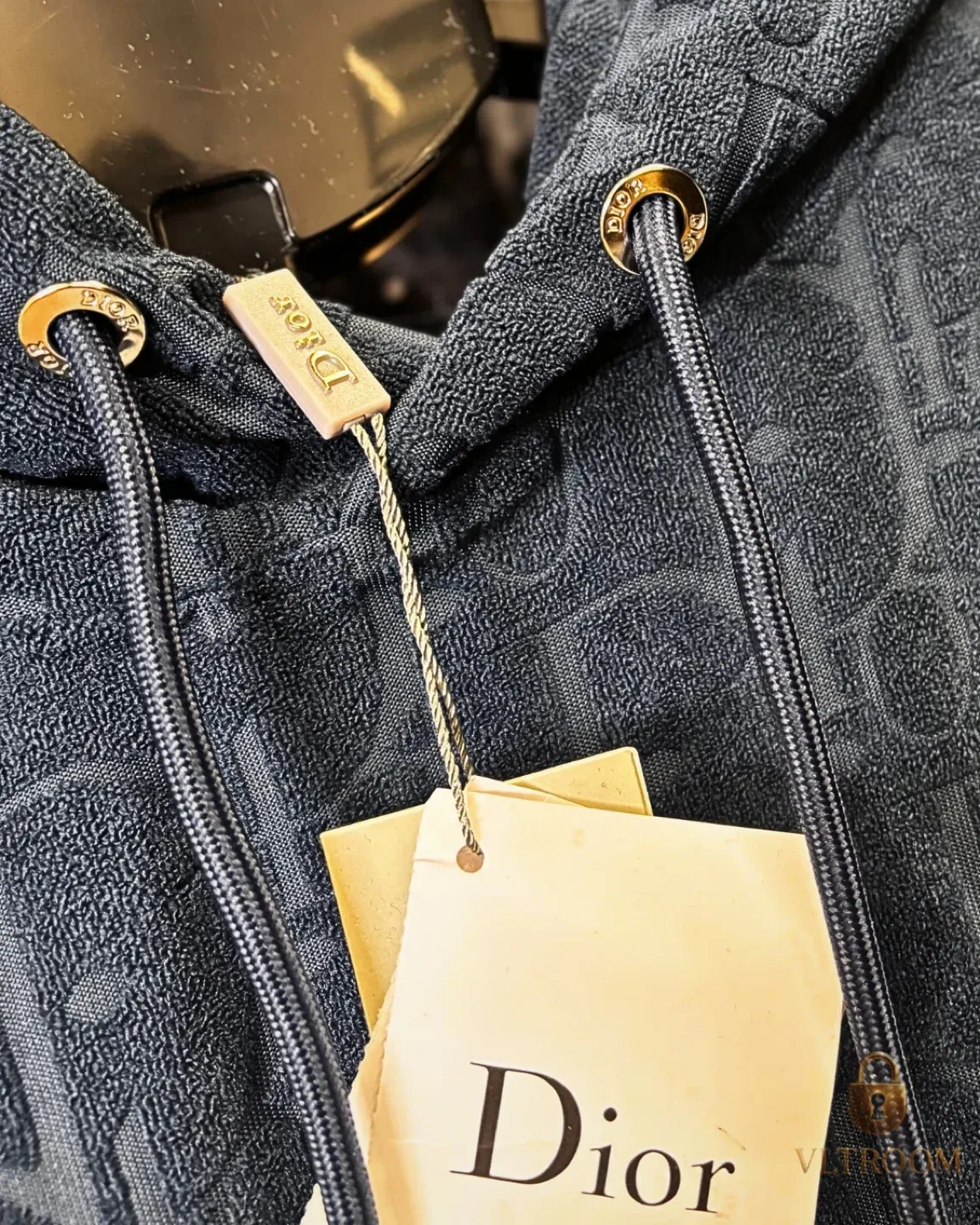 DIOR Oblique Towelling Terry Navy Hoodie image indicator(4)