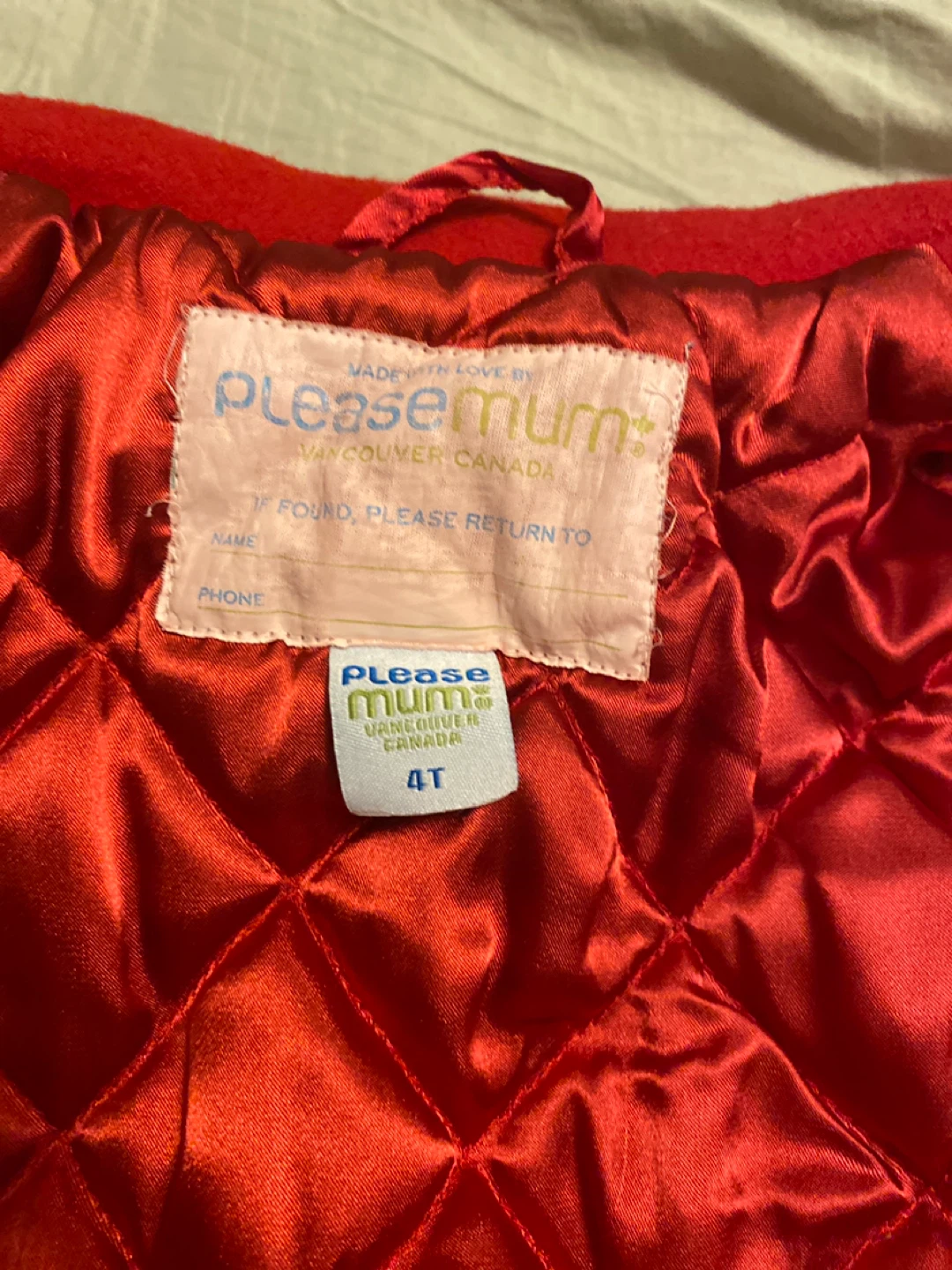 Please Mum Red Coat - Size 4T - photo 4
