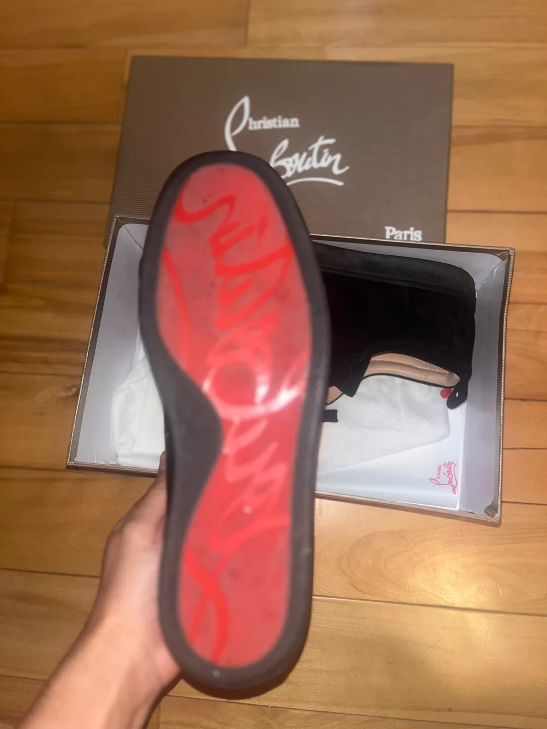 Christian Louboutin Black Sneakers with Box image indicator(2)