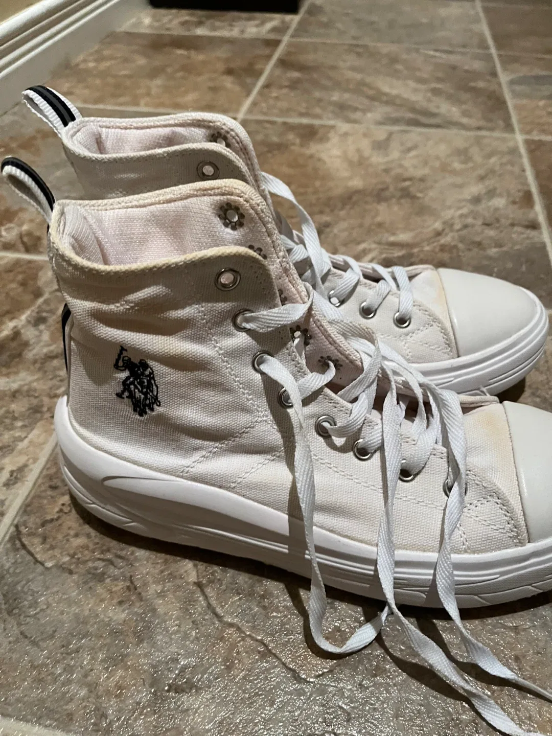 U.S. Polo Assn. White High-Top Sneakers image indicator(3)