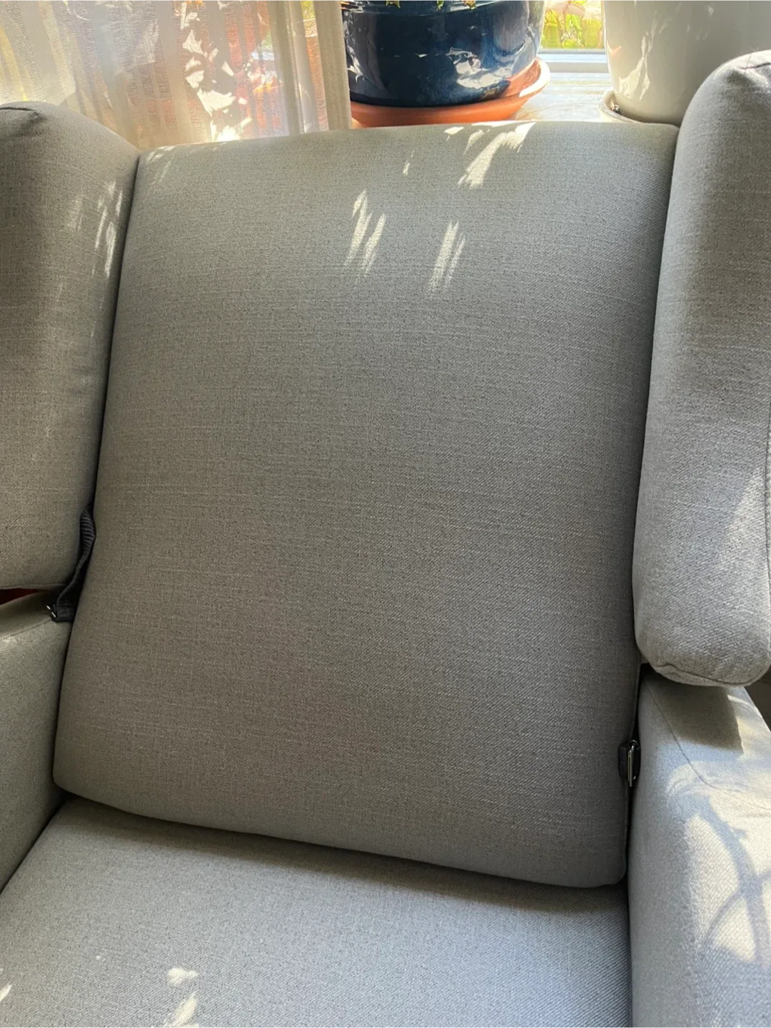 Light Gray Recliner Chair with USB Ports image indicator(2)