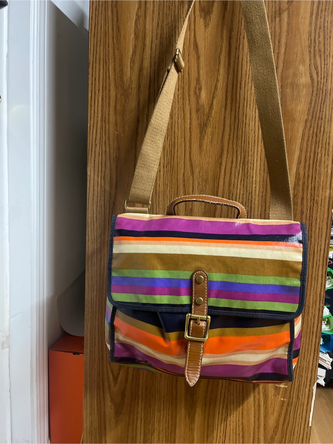 Fossil Striped Crossbody Bag