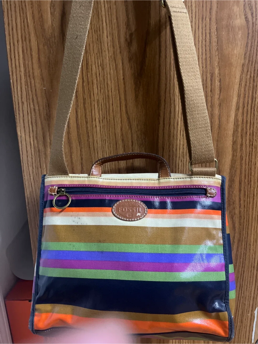 Fossil Striped Crossbody Bag image indicator(2)